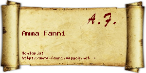 Amma Fanni névjegykártya